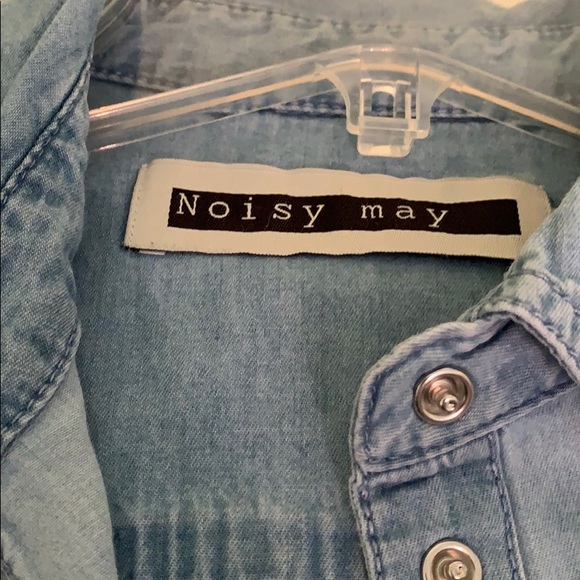 ASOS Petite Noisy May Petite Denim Shirt XXSP - Picture 3 of 4